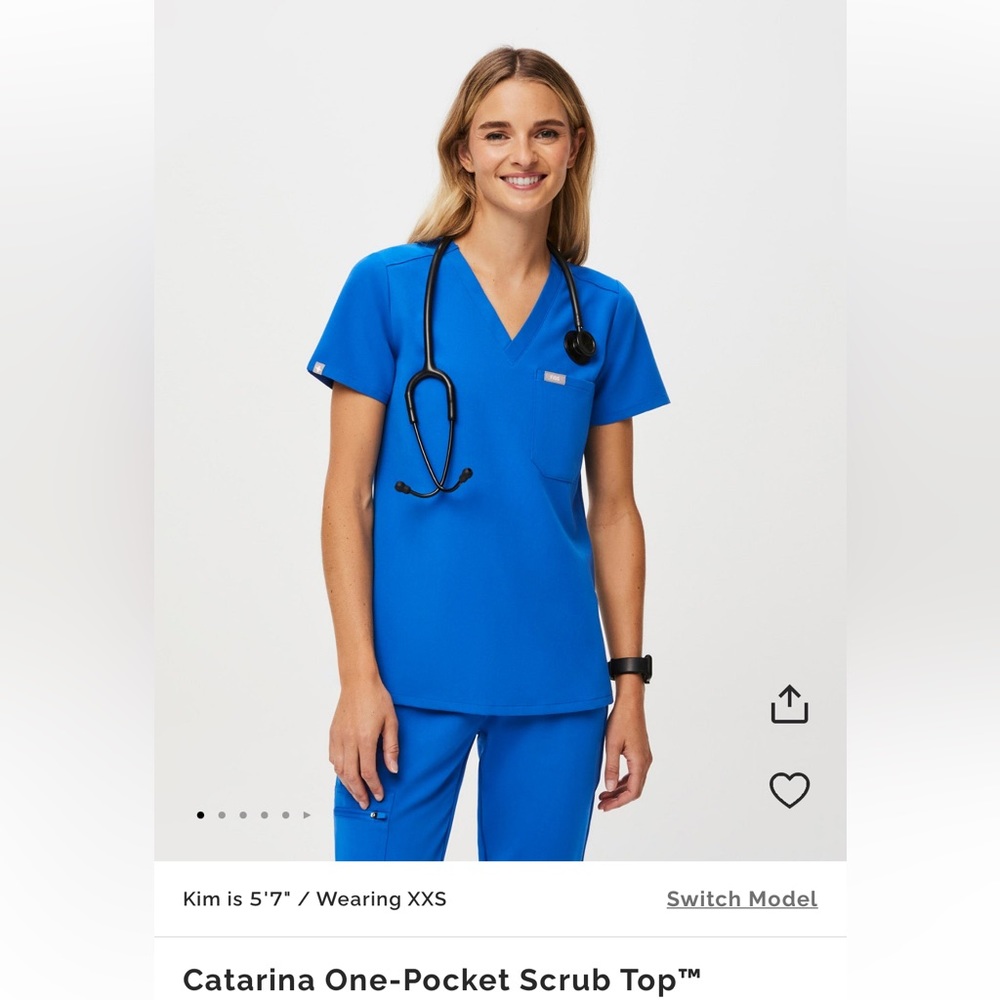 COPY - Figs Catarina one pocket scrub top